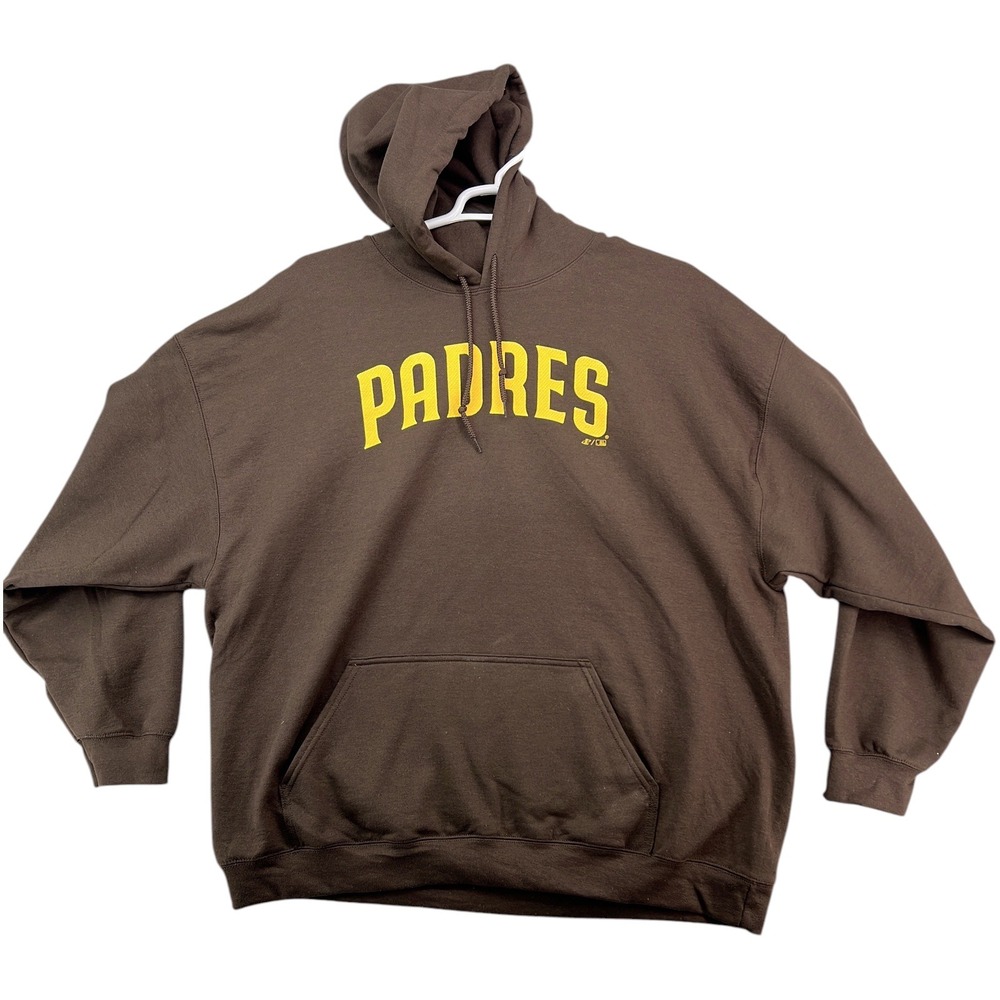 Logo Athletic San Diego Padres Hoodie Mens 2XL Brown Pullover MLB Sweatshirt